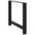 Picioare măsuță de cafea Negru 2 buc 100x(72-73) cm Oțel GartenMobel Dekor