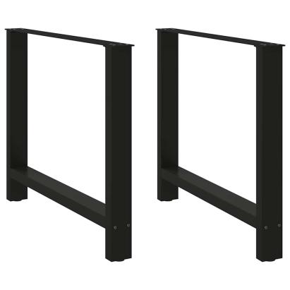 Picioare măsuță de cafea Negru 2 buc 100x(72-73) cm Oțel GartenMobel Dekor