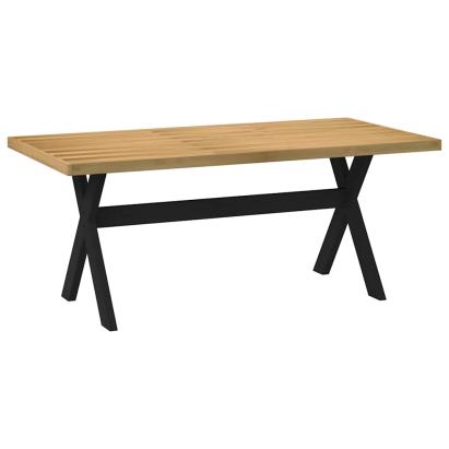 Masă de sufragerie NOAIN picioare în formă X lemn masiv de pin GartenMobel Dekor