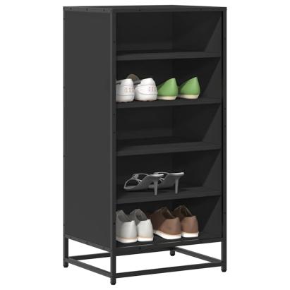Suport pentru pantofi negru 48x38x97,5 cm Lemn prelucrat GartenMobel Dekor