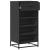 Suport pentru pantofi negru 48x38x97,5 cm Lemn prelucrat GartenMobel Dekor