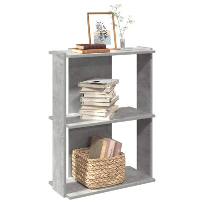 Bibliotecă cu 3 niveluri, gri beton, 60x30x80 cm lemn prelucrat GartenMobel Dekor