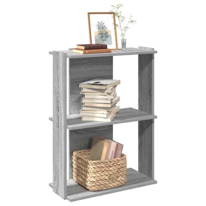 Bibliotecă cu 3 etaje, gri Sonoma, 60x30x80 cm, lemn prelucrat GartenMobel Dekor