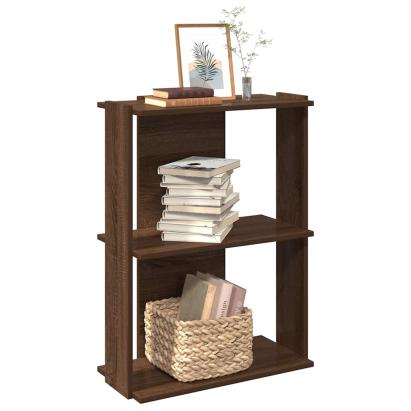 Bibliotecă cu 3 etaje stejar maro 60x30x80 cm lemn prelucrat GartenMobel Dekor