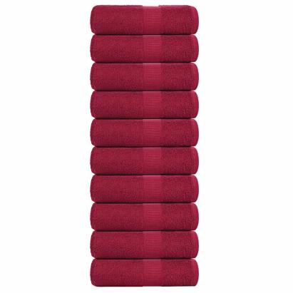 Prosoape cu săpun 10 buc Bordeaux 30x30 cm 360 g/m² 100% bumbac GartenMobel Dekor