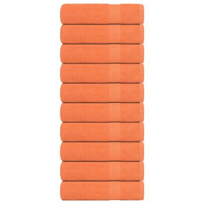 Prosoape de duș 10 buc Portocaliu 70x140cm 360 g/m² 100% bumbac GartenMobel Dekor