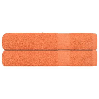 Prosoape pentru saună 2 buc Portocaliu 360 g/m² 100% bumbac GartenMobel Dekor