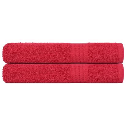 Prosoape pentru saună 2 buc Roșu 80x200 cm 360 g/m² 100% bumbac GartenMobel Dekor