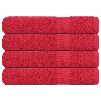 Prosoape pentru saună 4 buc Roșu 80x200 cm 360 g/m² 100% bumbac GartenMobel Dekor