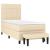 Pat box spring cu saltea, crem, 80x200 cm, textil GartenMobel Dekor