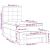 Pat box spring cu saltea, crem, 90x200 cm, textil GartenMobel Dekor