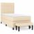 Pat box spring cu saltea, crem, 90x200 cm, textil GartenMobel Dekor