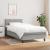 Pat box spring cu saltea, gri deschis, 90x190 cm, textil GartenMobel Dekor