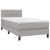 Pat box spring cu saltea, gri deschis, 90x190 cm, textil GartenMobel Dekor