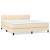 Pat box spring cu saltea, crem, 160x200 cm, material textil GartenMobel Dekor