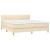 Pat box spring cu saltea, crem, 160x200 cm, material textil GartenMobel Dekor