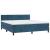 Pat box spring cu saltea, albastru închis, 160x200 cm, catifea GartenMobel Dekor