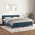 Pat box spring cu saltea, albastru închis, 160x200 cm, catifea GartenMobel Dekor