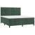 Pat box spring cu saltea, verde închis, 160x200 cm, catifea GartenMobel Dekor