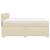 Pat continental cu saltea, crem, 180x200 cm, textil GartenMobel Dekor
