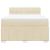 Pat box spring cu saltea, crem, 160x200 cm, material textil GartenMobel Dekor