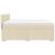 Pat continental cu saltea, crem, 180x200 cm, textil GartenMobel Dekor