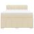 Pat box spring cu saltea, crem, 160x200 cm, material textil GartenMobel Dekor