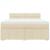 Pat continental cu saltea, crem, 180x200 cm, textil GartenMobel Dekor