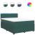 Pat box spring cu saltea, verde închis, 160x200 cm, catifea GartenMobel Dekor