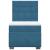 Pat box spring cu saltea, albastru, 90x190 cm, catifea GartenMobel Dekor
