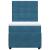Pat box spring cu saltea, albastru închis, 90x190 cm, catifea GartenMobel Dekor