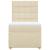 Pat box spring cu saltea, crem, 90x190 cm, textil GartenMobel Dekor