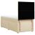 Pat box spring cu saltea, crem, 90x190 cm, textil GartenMobel Dekor