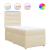 Pat box spring cu saltea, crem, 90x190 cm, textil GartenMobel Dekor