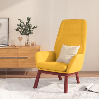 Scaun de relaxare, galben muștar, material textil GartenMobel Dekor