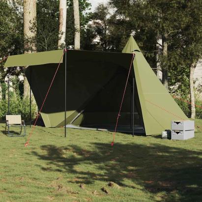 Cort familie Tipi pentru 6 persoane verde măsliniu impermeabil GartenMobel Dekor
