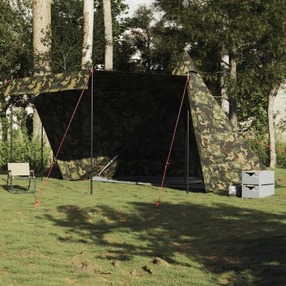 Cort de familie Tipi pentru 6 persoane, camuflaj, impermeabil GartenMobel Dekor