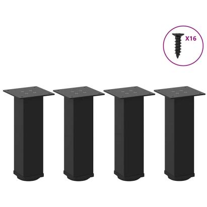 Picioare măsuță de cafea 4 buc Negru 42-44 cm Oțel GartenMobel Dekor