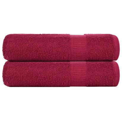 Prosoape de baie 2 buc Bordeaux 100x150 cm 360 g/m² 100% bumbac GartenMobel Dekor
