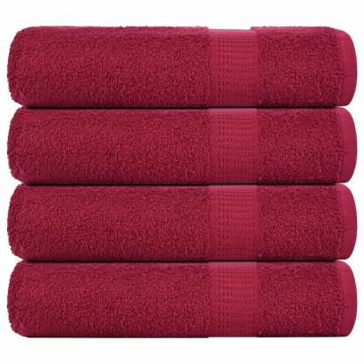 Prosoape de baie 4 buc Bordeaux 100x150 cm 360 g/m² 100% bumbac GartenMobel Dekor