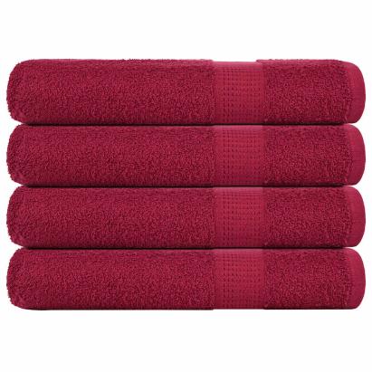 Prosoape saună 4 buc Bordeaux 80x200 cm 360 g/m² 100% bumbac GartenMobel Dekor
