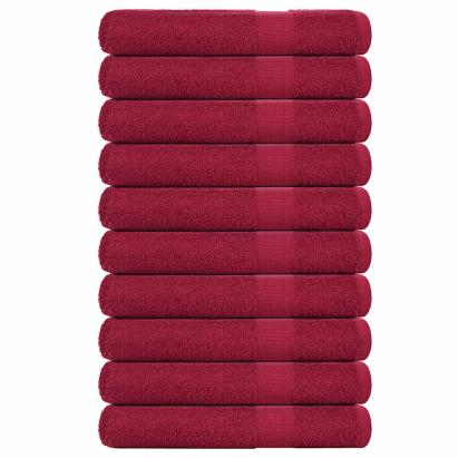 Prosoape 10 buc Bordeaux 100x200 cm 360 g/m² 100% bumbac GartenMobel Dekor