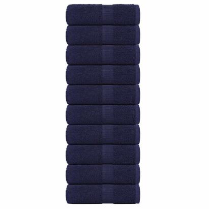 Prosoape de săpun 10 buc Albastru marin 360 g/m² 100% bumbac GartenMobel Dekor