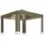 Pavilion cu acoperiș dublu & lumini LED, gri taupe, 3x3x2,7m GartenMobel Dekor