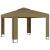 Pavilion cu acoperiș dublu & lumini LED, gri taupe, 3x3x2,7m GartenMobel Dekor