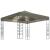 Pavilion de grădină cu șiruri de lumini LED, gri taupe 3x3m GartenMobel Dekor
