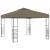 Pavilion de grădină cu șiruri de lumini LED, gri taupe 3x3m GartenMobel Dekor