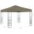 Pavilion de grădină cu șiruri de lumini LED, gri taupe 3x3m GartenMobel Dekor