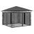 Pavilion cu plasă anti-țânțari&lumini LED, antracit, 3x3x2,73 m GartenMobel Dekor