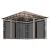 Pavilion cu plasă anti-țânțari&lumini LED,gri taupe, 3x3x2,73 m GartenMobel Dekor